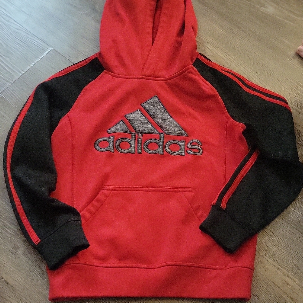 Adidas Kids Hoodie in Red and Black